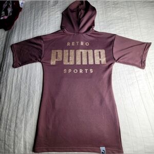 Kids Puma Retro  Shirt/Dress Size Small (7) Sport Lifestyle Glitter Brown